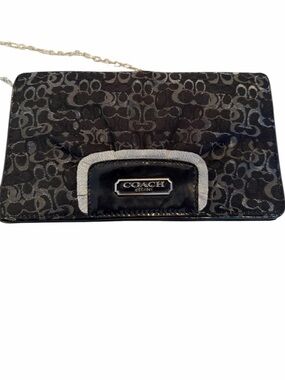 Vintage Coach Black & Silver Evening Bag/Clutch